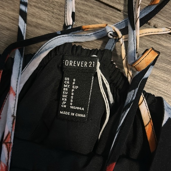 Forever 21 Tropical Bloom Flare Dress with Floral Print size S - Picture 3 of 8